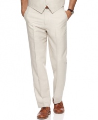 Change your daily work pattern with these herringbone dress pants from Perry Ellis.