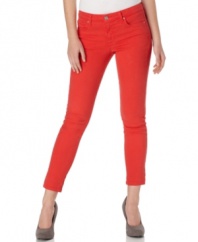 In a bright red wash, these Else skinny jeans are perfect for standout spring style -- the hottest denim look of the season!