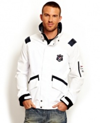 Lighten up your layered look with this active jacket from Nautica.