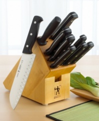 The origins of this diverse collection span the globe to bring you a set of knives so well balanced, there's no kitchen task it can't handle. Each knife features an edge forged from high-quality German stainless steel, renowned for its outstanding cutting ability and guaranteed by a super-precise hand-honing process. Manufacturer's lifetime warranty.