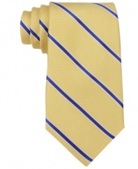 You'll never go wrong with this crisp classic striped tie from Tommy Hilfiger.