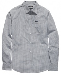 Check yourself in the cool mini-patterned style of this shirt from Ecko Unltd.