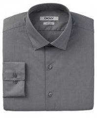 Make any career moves you want. With a slim, comfortable fit, this DKNY shirt will go where you do.