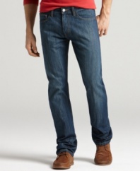 Get the streamlined look you want with these straight-leg jeans from Tommy Hilfiger.