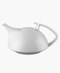 Simply smooth and modern in crisp white porcelain, the TAC 02 teapot offers a timeless balance of form and function. With a unique geometric handle, hooked lid and shape inspired by ancient Chinese tea bowls.