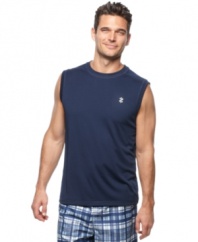 Exercise your right to bear arms. With a 50+ UPF sun protection, this tank from Izod is ready and waiting to be worn.