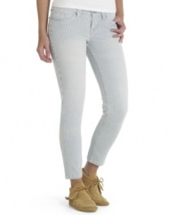 Levi's gets printed with these railroad striped skinny leg capris -- and proves that a girl can never have too many jeans!