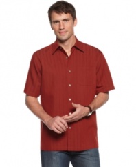 The casual-cool way to kick back. Get this Van Heusen shirt and get ready to hit the weekend.