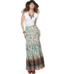 Oh-so boho, this floral & paisley printed Free People maxi skirt is perfect for casual spring days!