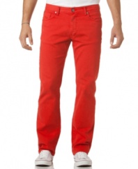 Add some pop to your weekend wardrobe with these colored jeans from Calvin Klein.
