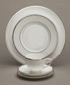 In 18th century England, Josiah Wedgwood, creator of the world famous Wedgwood ceramic ware, established a tradition of outstanding craftsmanship and artistry which continues today. The classically simple heirloom-quality Sterling dinnerware and dishes pattern is designed for formal entertaining, in pristine white bone china banded with polished platinum.