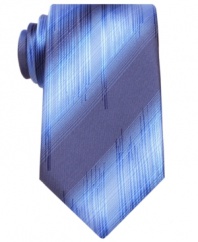 With subtle dimension, this tie from John Ashford is a modern update for a traditional solid tie.