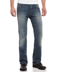 Your denim style gets an upgrade with these light-wash jeans from Armani.
