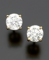 Make your mark with stunning round-cut diamonds (5/8 ct. t.w.). Stud earrings set in 14k gold.
