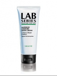 Formulated for all skin types. Creamy formula softens and prepares beard for a close and comfortable shave. Rich, concentrated texture allows for excellent razor glide and protection. A patented formula system provides immediate relief of irritation and stinging. 3.4 oz.