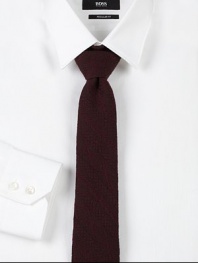 Dress wardrobe standard woven in a textured wool and silk blend.Wool and silkDry cleanMade in USA