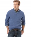 Be a total softie. In this merino wool sweater from Nautica, you won't need any other excuse.