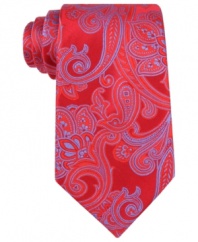Own the room. This bold paisley tie from Donald Trump commands any situation.