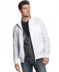 Keep cool on windy days with this windbreaker from Armani Jeans.