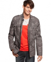 Recruit this jacket to your summer arsenal and be outfitted in style by Kenneth Cole Reaction.