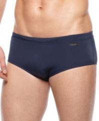 Be brief. These swim briefs from Calvin Klein give you the comfort and coverage to navigate the water with ease.
