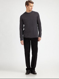 An easy, laid-back sweater with a double-layer collar in soft merino wool.Layered crewneckLong sleevesMerino woolHand washImported