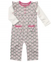Dress her in frilly floral for a fun day with this faux-layered coverall from Carter's.