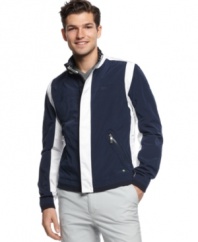 This ultra-lightweight jacket from Hugo Boss is a stand alone of style.