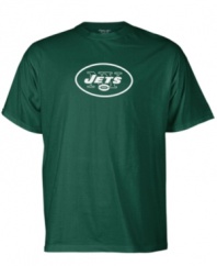 Go big green. Earn your fan status with this New York Jets T shirt from Reebok. (Clearance)