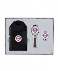 The best of two sports. This golf gift set includes a divot repair tool, a cap clip and a golf bag tag -- all featuring your favorite MLB or NFL team logo!