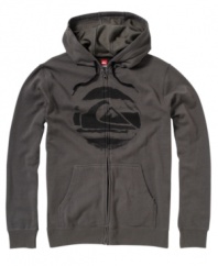 Zip into the weekend. This hoodie from Quiksilver is the signal that it's time to kick back and relax.