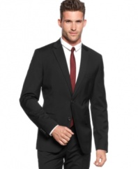 Be presentably polished at your next presentation with this suit jacket from American Rag.
