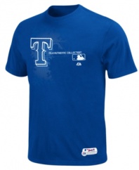 Honorary MVP. You'll be an integral part of the team when you're cheering them on in this Texas Rangers MLB t-shirt from Majestic.