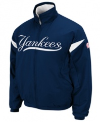 Join the big leagues with this MLB New York Yankees insulated performance jacket from Majestic.