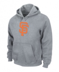 On top of your game. Give it up for the hometown heroes in this San Francisco Giants hoodie from Majestic Apparel.