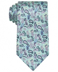 A tiny paisley pattern gives this tie from Countess Mara a distinguished air for your nine-to-five rotation.