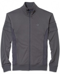 Zip into this sleek track jacket from Ecko Unltd and revamp your look with sporty style.