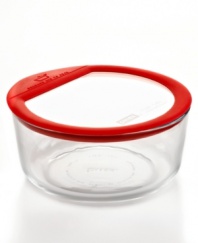 Neat solution-clean up the way you store & organize leftovers, ingredients and more with this durable glass container. The no-leak design features a durable glass lid ideal for letting out steam & heat and releasing air for a tighter seal that keeps freshness in. 2-year warranty.