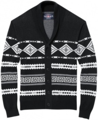 Sweater with swagger. Lock down a sweet layered look with this cardigan from Ecko Unltd.