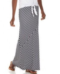 Summery stripes lend a nautical look to Cha Cha Vente's maxi skirt. All you need is a white tee and sandals to make a chic ensemble!