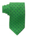 Luck is on your side when you wear this sharp shamrock-patterned tie from Club Room.