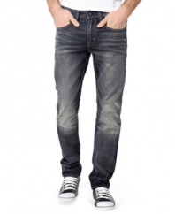 With an allover chilled-out style, these super-slim jeans from Buffalo David Bitton are just right to hit the weekend.
