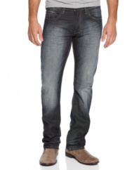 These washed slim fit jeans from Buffalo David Bitton are a big way to show off your modern look.