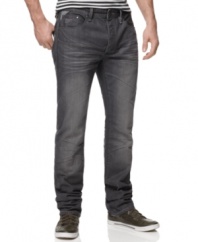 Dial down your look. These dark jeans from Sean John work with just about anything.