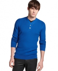With an ultra-casual look, this lightweight sweater from Bar III is your ideal look to rock this weekend.