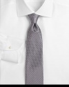 EXCLUSIVELY OURS. An essential element of sartorial style in fine, basketweave-patterned silk. SilkDry cleanMade in USA
