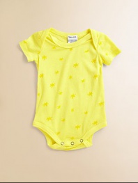 Baby will shine like a star in this brilliant, cozy one-piece with bottom snaps for easy on and off.Envelope necklineShort sleevesBottom snaps50% modal/50% cottonMachine washImported Please note: Number of snaps may vary depending on size ordered. 