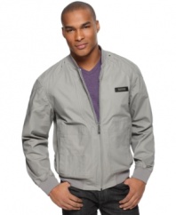 No rules apply Zip in this easy, casual jacket from Sean John and get your weekend started.