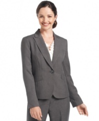 Nine West's tailored suit jacket makes a chic companion piece for skirts and trousers -- perfect for building your work wardrobe.