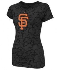 Take one for the team! Display your San Francisco pride in this camouflage Giants t-shirt from Majestic.
